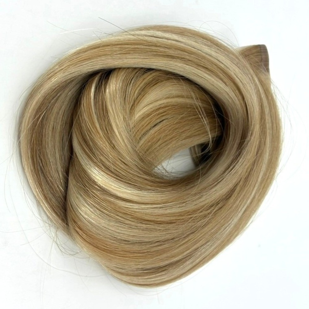 Glam Seamless Invisi-Clip Hair Champagne Highlight 18A/60 7 Wefts 22" 160g NEW